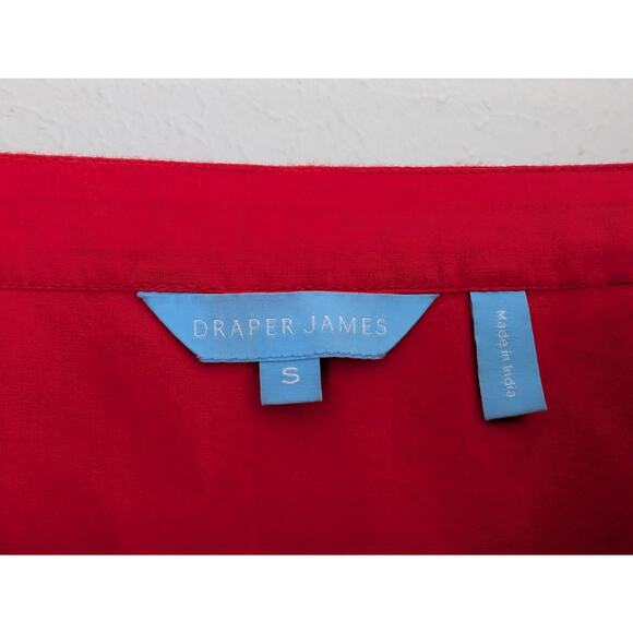 Draper James Lipstick Red Tie-Waist Dress Size Small Fit & Flare Southern Style - Picture 5 of 5